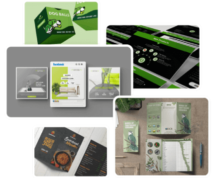 Examples of Graphic design work done by Draftss team